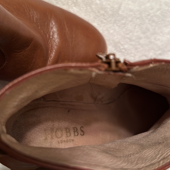 Hobbs London Tan Brown Leather Ankle Boots Made in Spain Size 41 - Picture 7 of 15